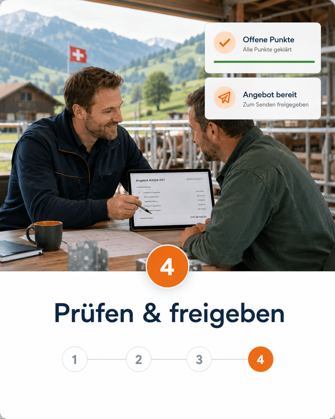 Offerte prüfen und freigeben